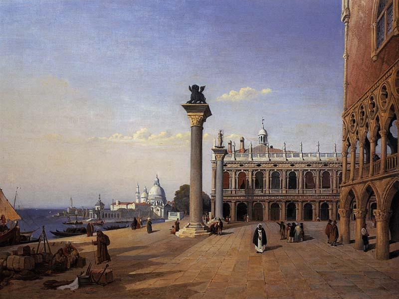 Jean Baptiste Camille  Corot Venise, La Piazetta oil painting image
